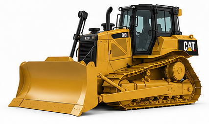 Yellow CAT-style bulldozer